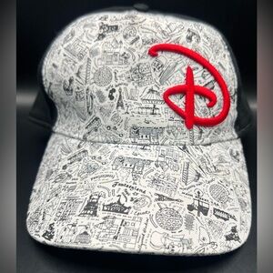 Disney Parks Black and White Label- Adjustable Baseball Cap:57-60 cm, Adult